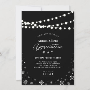 Black & White   Client Appreciation Party Logo Invitation