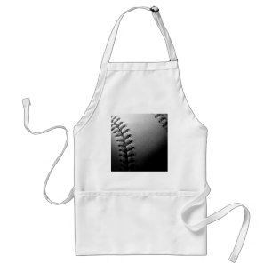 Black & White Close-up Baseball Standard Apron