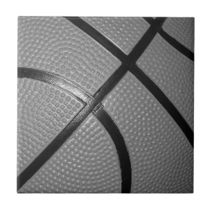 Black & White Close-Up Basketball Tile