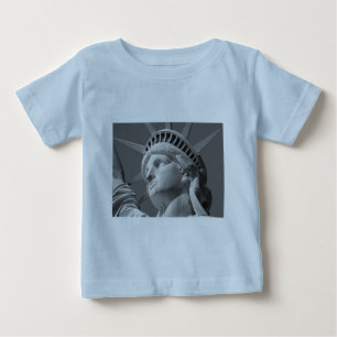 Black & White Close-up Statue of Liberty Baby T-Shirt