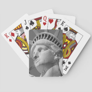 Black & White Close-up Statue of Liberty Playing Cards