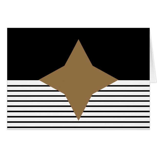 Black White Colorblock & Brown Diamond (Front Horizontal)