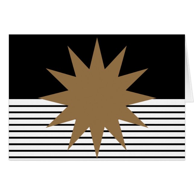 Black White Colorblock & Brown Sun (Front Horizontal)