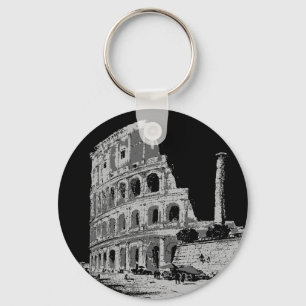 Black & White Colosseum Key Ring