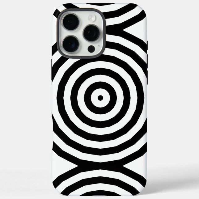 Black & White Concentric Circles Optical Illusion Case-Mate iPhone Case (Back)