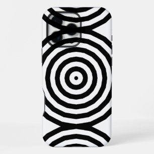 Black & White Concentric Circles Optical Illusion iPhone 16 Pro Max Case