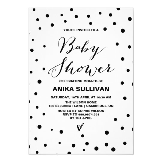 Black And White Baby Shower Invitations 7