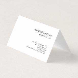 Black White Consultant Attorney at Law Minimalist Business Card