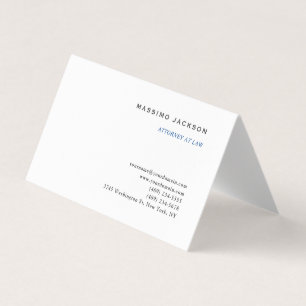 Black White Consultant Attorney at Law Profession Business Card