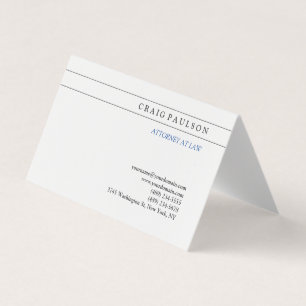 Black White Consultant Attorney at Law Profession Business Card