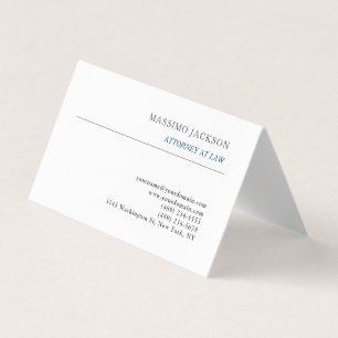 Black White Consultant Attorney at Law Profession Business Card