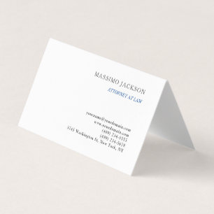 Black White Consultant Attorney at Law Profession Business Card