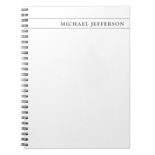 Black White Consultant Attorney at Law Profession Notebook