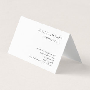 Black White Consultant Attorney Modern Minimalist Business Card