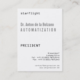 Black, white, cool business card