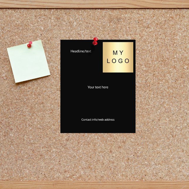 Black white corporate logo flyer (Creator Uploaded)