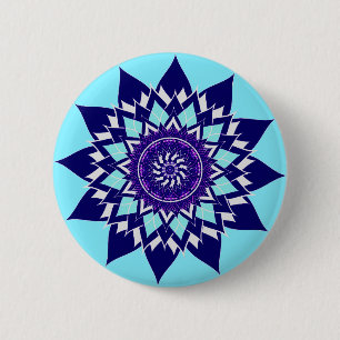 black&white cosmos 6 cm round badge
