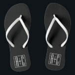 Black & White | Couples Initials Thongs<br><div class="desc">Perfect for a dual monogram or even a logo..

Thank you for your Purchase!</div>