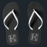 Black & White | Couples Initials Thongs<br><div class="desc">Perfect for a dual monogram or even a logo..

Thank you for your Purchase!</div>