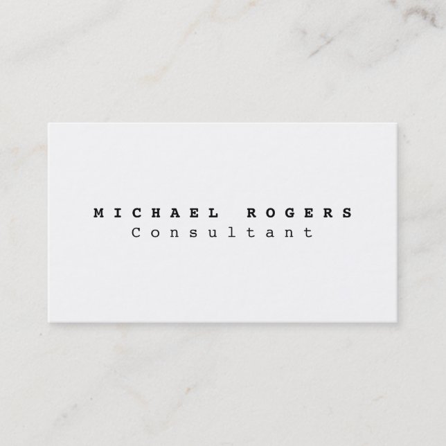 Black White Courier Professional Minimalist Style Business Card (Front)