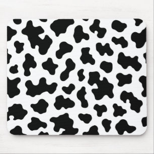 Black & White Cow Cowhide Print Mouse Pad