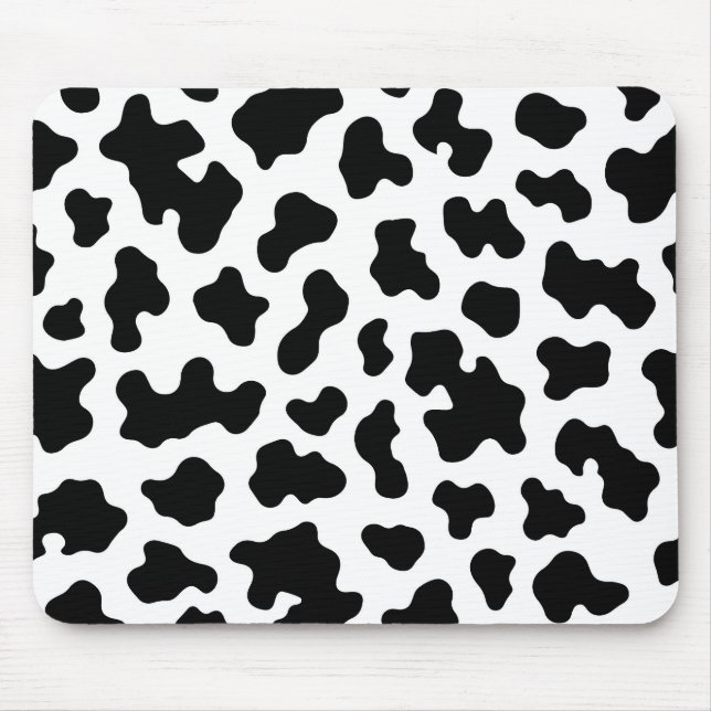 Black & White Cow Cowhide Print  Mouse Pad (Front)