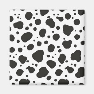 Black White Cow Pattern Magnet