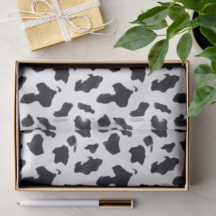 Black White Cow Print Birthday Tissue Paper