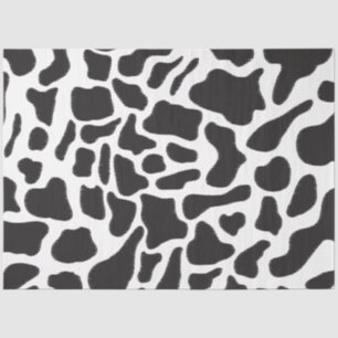 Black & White Cow Spot Animal Pattern  Tissue Paper