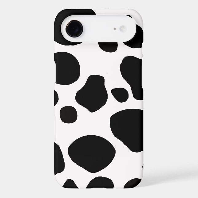 Black White Cow Spots Case-Mate iPhone Case (Back)