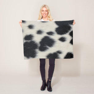 black white cow texture fur skin leather animal ha fleece blanket