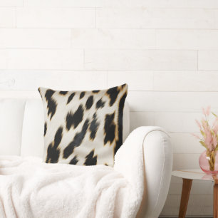 Black White Cowhide Cushion