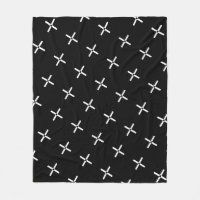 Black White Cross Plus Geometric Modern Pattern