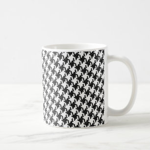 Black&white cross-stitch Houndstooth Pied-de-Poule Coffee Mug