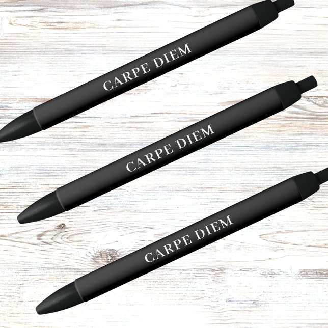 Black white custom motto slogan motivational ink pen (Creator Uploaded)
