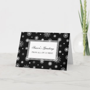 Black & White Customers Season's Greetings Card