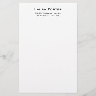 Black & White Cute Elegant Minimalist Style Stationery