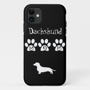 Black/White Dachshund Mum iPhone 11 Case