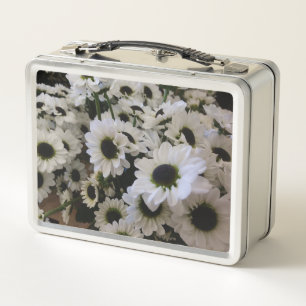 Black & White Daisy - Metal Lunch Box