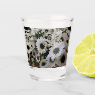 Black & White Daisy - Shot Glass