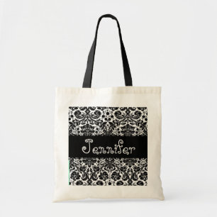 BLACK & WHITE Damask Bridesmaid Wedding  Bag