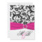 Black, White Damask Fuchsia PRINTED Ribbon
