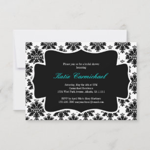 Black & White Damask Invitation