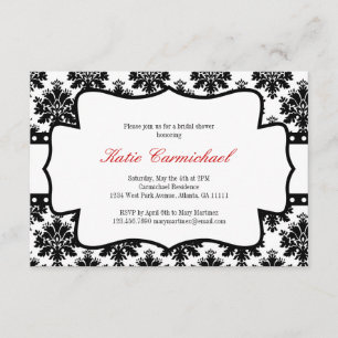 Black & White Damask Invitation