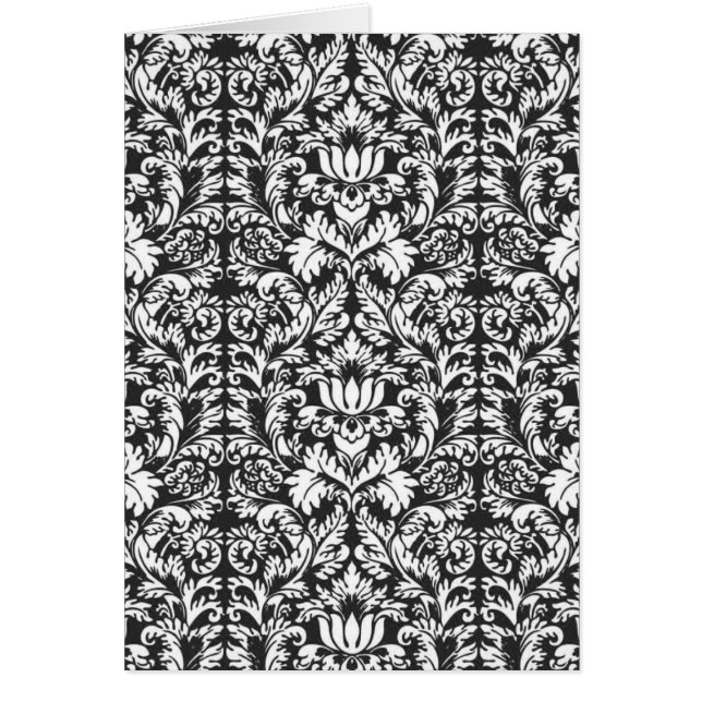 Black White Damask Lace Brocade (Front)