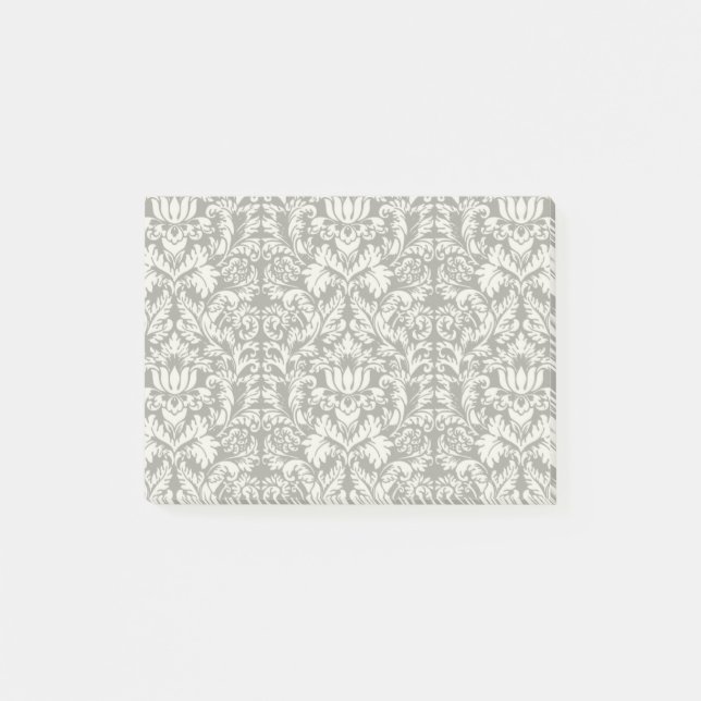 Black White Damask Lace Brocade Post-it Notes (Front)