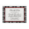 Black & White Damask Red Accent Save the Date