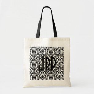 Black & White Damask Tote Bag