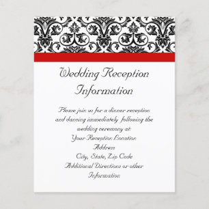 Black/White Damask w/ Ravishing Red Accent