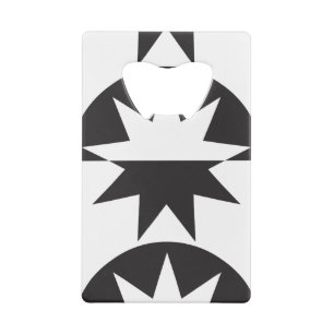 Black White Deco Star Sunburst